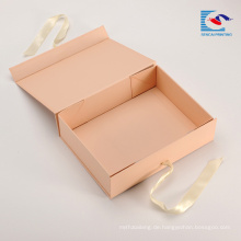 Gute Qualität benutzerdefinierte rosa Farbe Falten Karton falsche Wimpern Verpackung Box